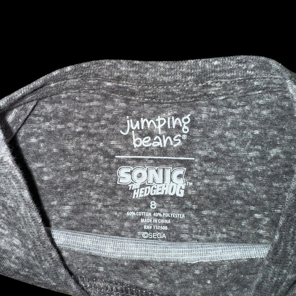 Flippy Sequin Sonic the Hedgehog Tails graphic long-sleeve‎ t-shirt jumping bean - Picture 3 of 3